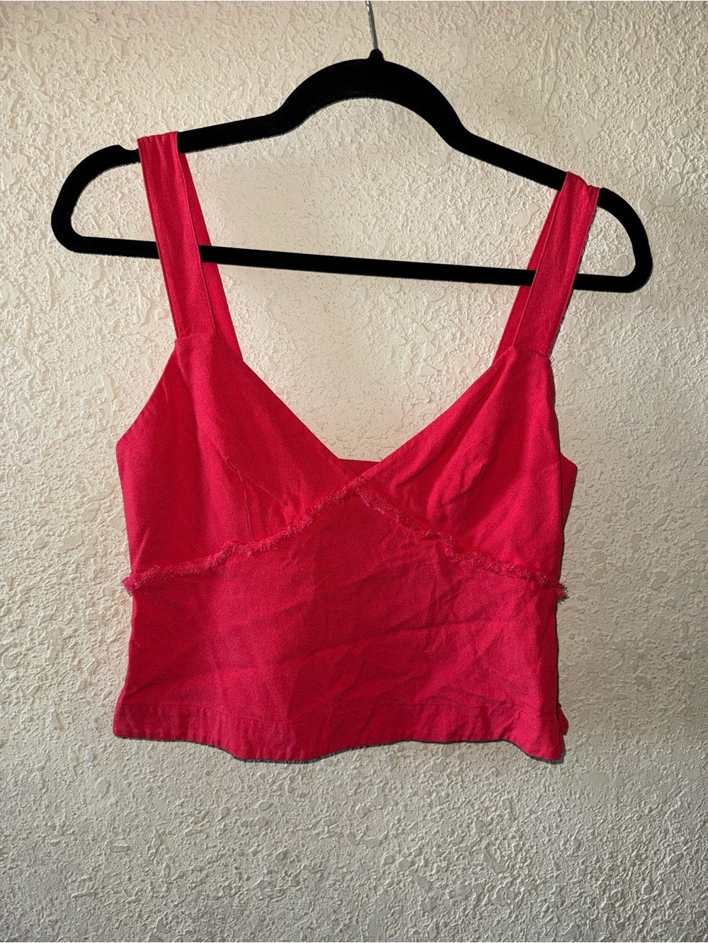 STAUD Hot Pink Cropped Camisole Tank